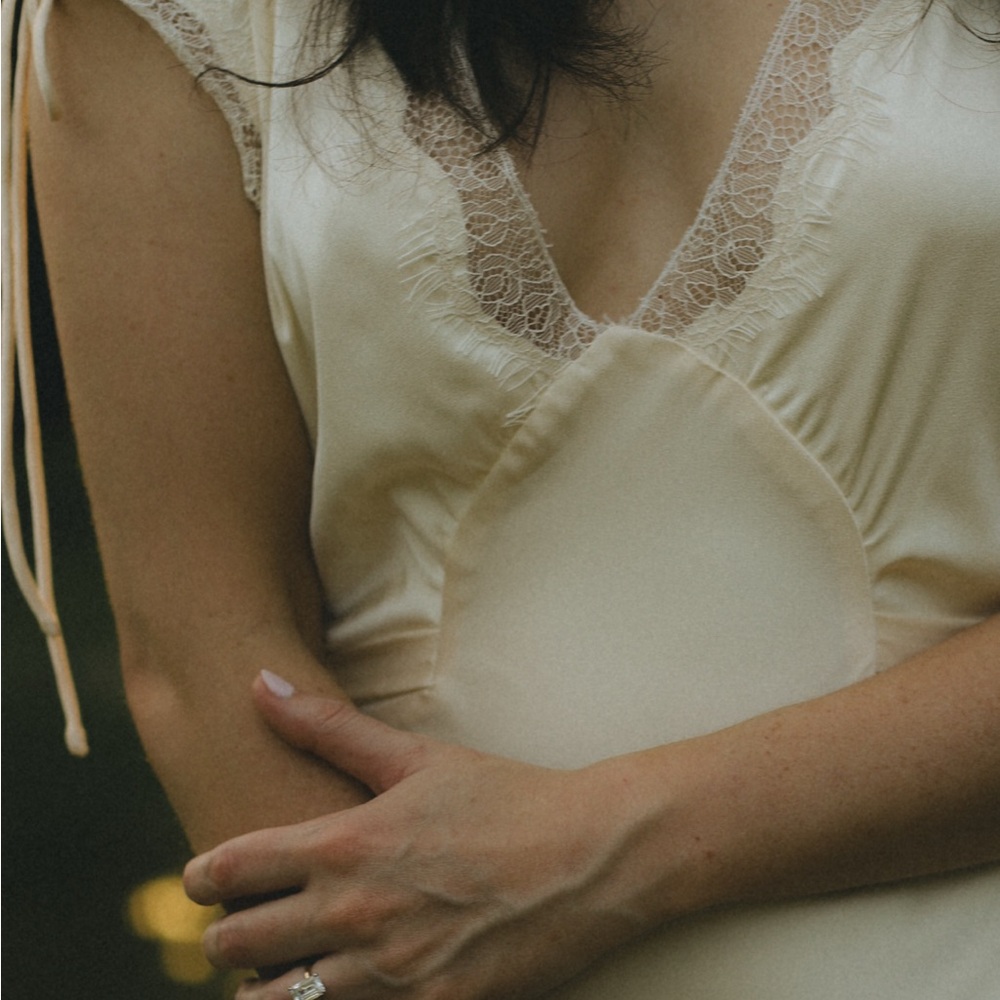 Rumored Cream Lace Midi Dress - Picture 5 of 6